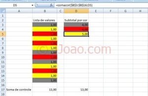 Soma Por Cor No Excel